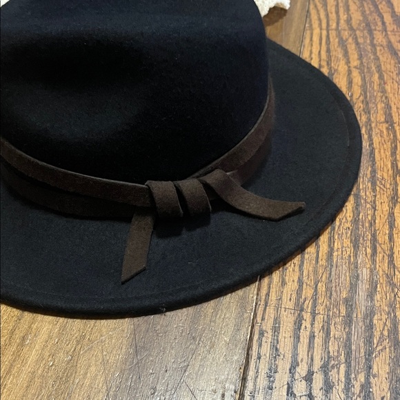Gigi & Pip Black Wool Fedora Hat with Brown Band main image 4
